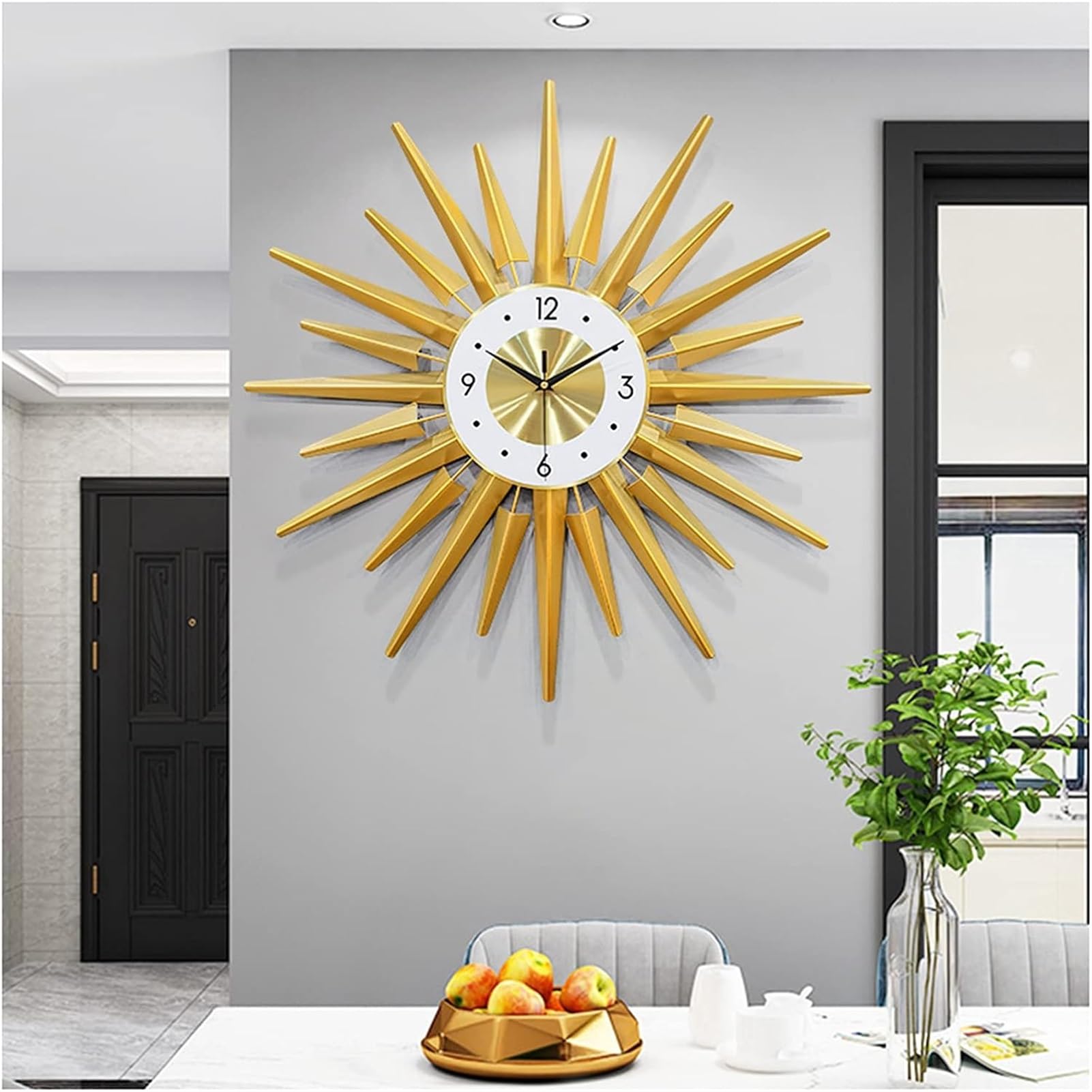 Amazon.com: LMAPLUMP Clock Wall Clocks, 3D Metal Decoration Clocks