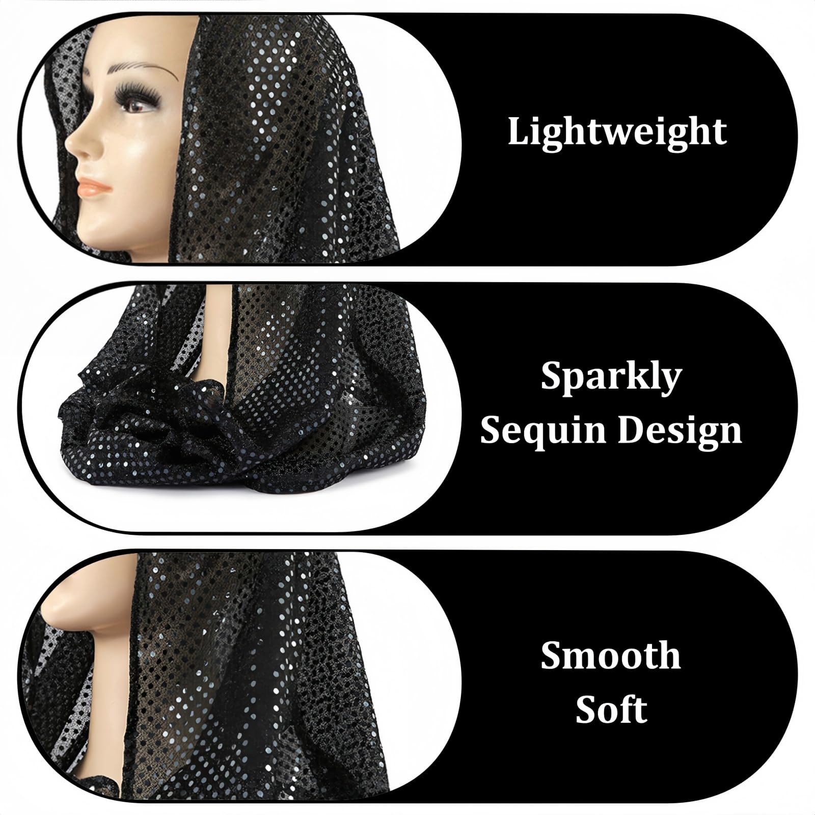 Sequin Unisex Rave Hood - Image 3