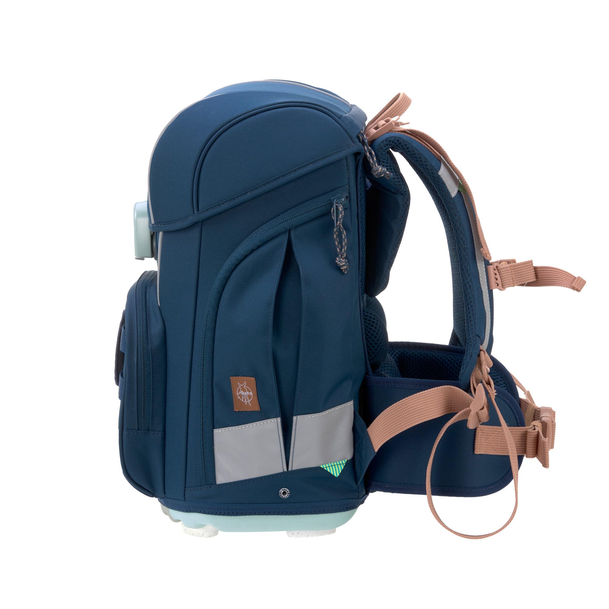 LÄSSIG 7-częściowy zestaw z tornistrem dla dzieci/School Set Boxy Unique navy, grantowy, Einheitsgröße, Casual