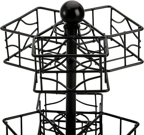 Miniatura 8 de Frcctre Organizador de bolsas de té, organizador de bolsa de té de 360 grados con 6 compartimentos, Lazy Susan Sugar Coffee Creamer Caddy para