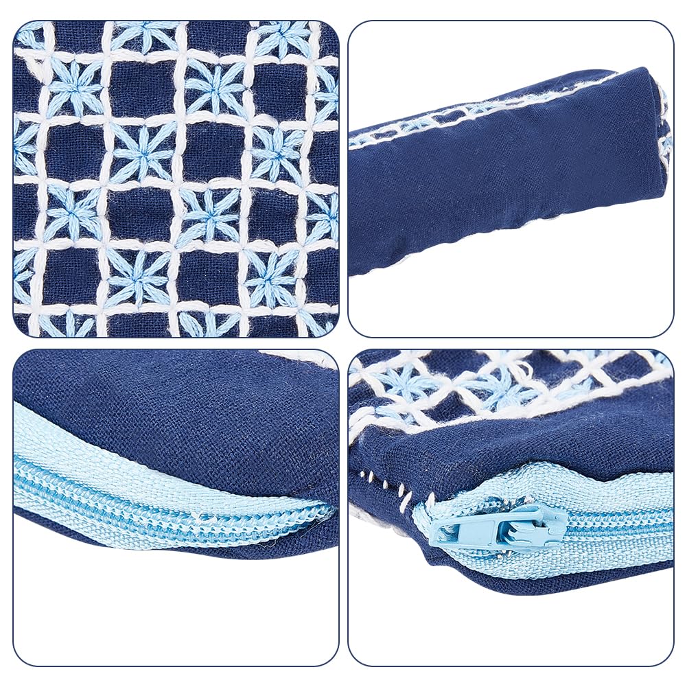 FREEBLOSS Kit Sac Sashiko DIY - Porte-Monnaie Japonais Avec Instructions Et Matériel Complet