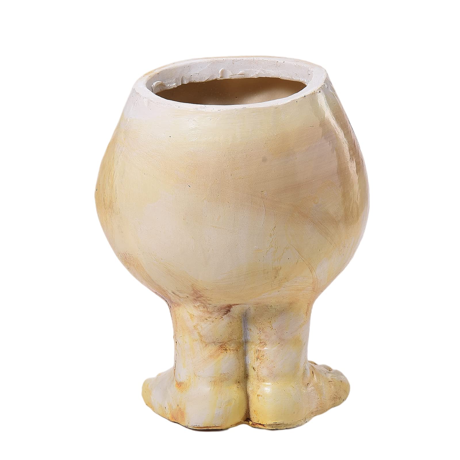 Gxdamxz Lustiger Blumentopf Mit Gesicht - Übertopf Für Sukkulenten & Kleine Pflanzen In Grau