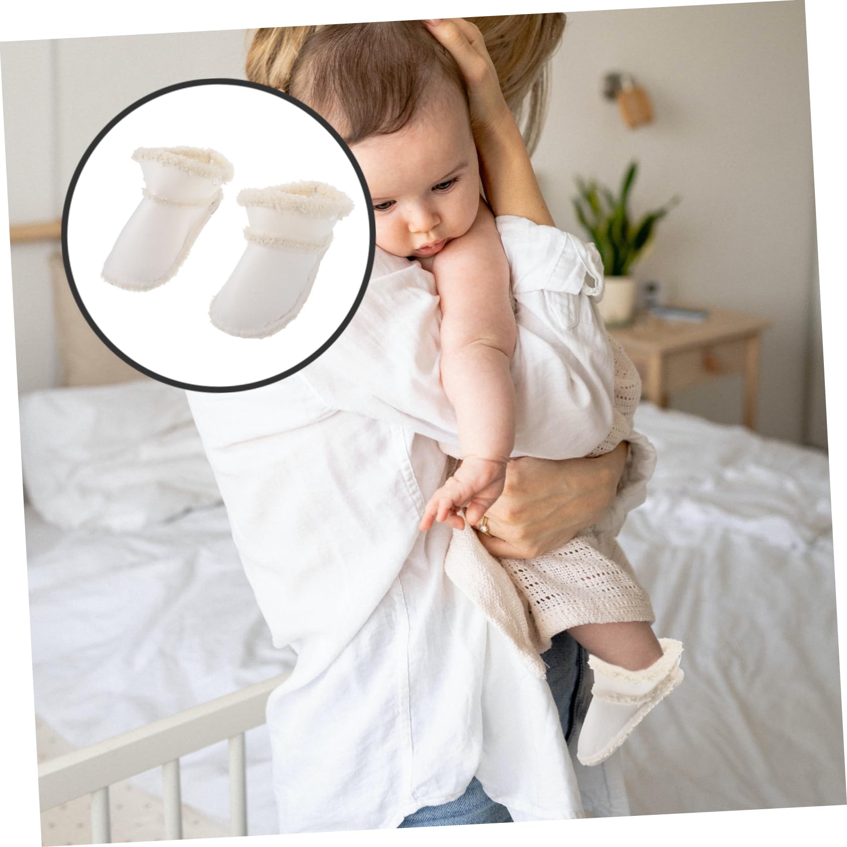 5pares Inserts De Zapato Cálidos y Para Forro Extraíble De Invierno Para Zapatos Agujereados Forro De Peluche