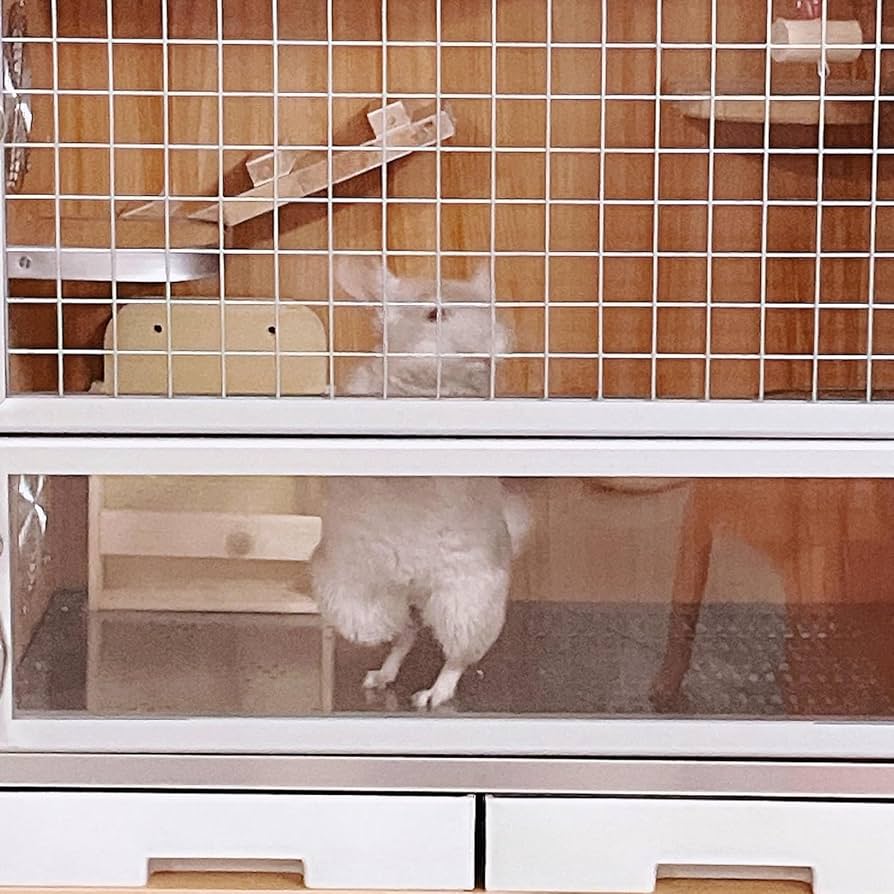 【マルカン クリアケージ Sサイズ 】ウサギ　チンチラ　フェレット　キャスター付 マルカン クリアケージS [ペット用品 うさぎ フェレット