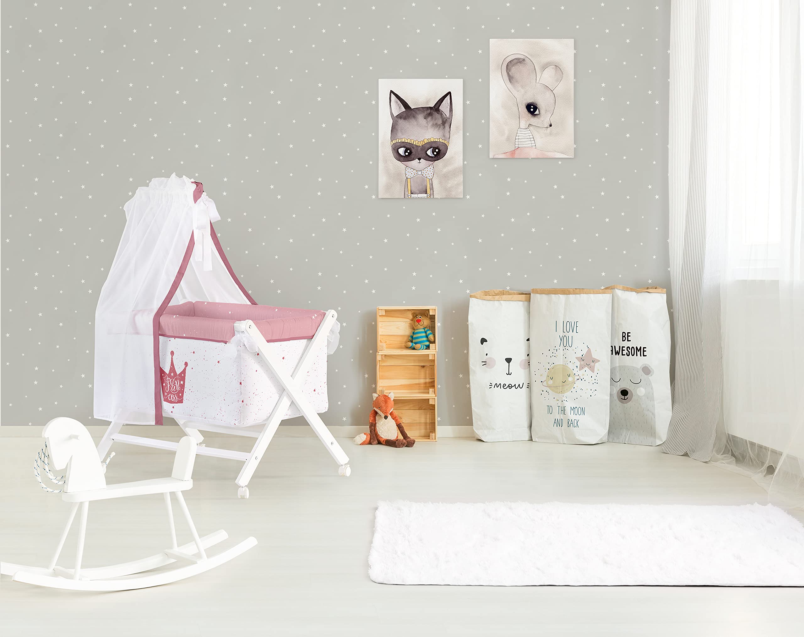 MINICUNA Textil Y Velo Princess Multicolor 55X72X90