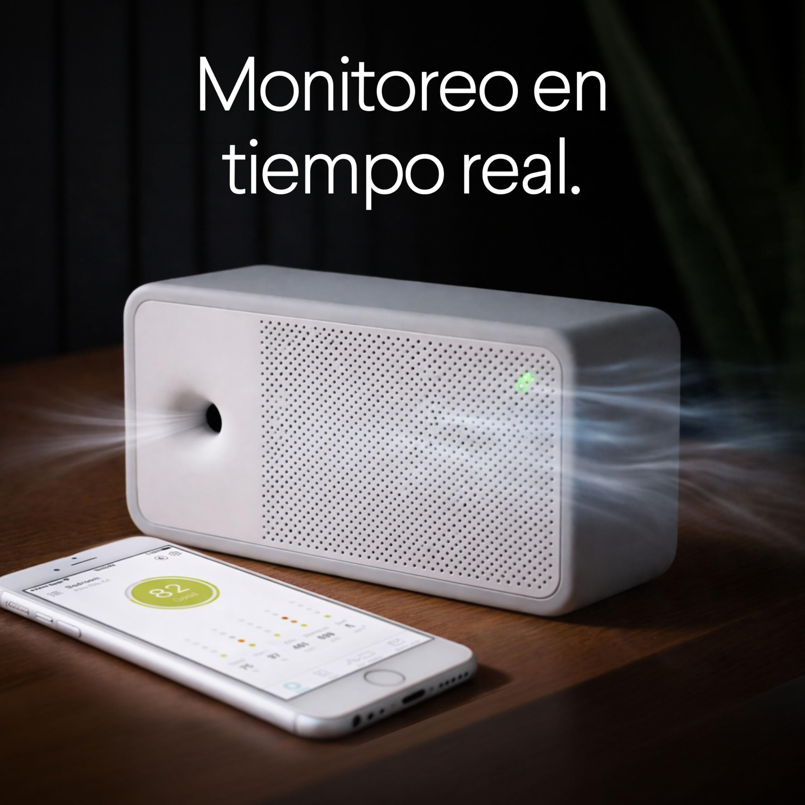 Awair Element Smart Monitor de Calidad del Aire – Sensor Profesional CO2, PM2.5, VOC & Temperatura, Seguimiento de la Contaminación Interior, App iOS & Android, CREA un Ambiente Doméstico Saludable.