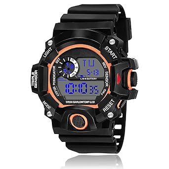 SWADESI STUFF Digital Boys Watch (Black Dial, Black Colored Strap)