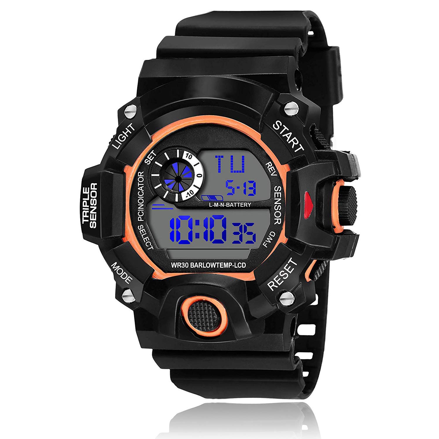 SWADESI STUFF Rubber Digital Orange Dial Kids Watch For Boys & Girls?, Black Band (B0847P33SN) Amazon Price History, Amazon Price Tracker