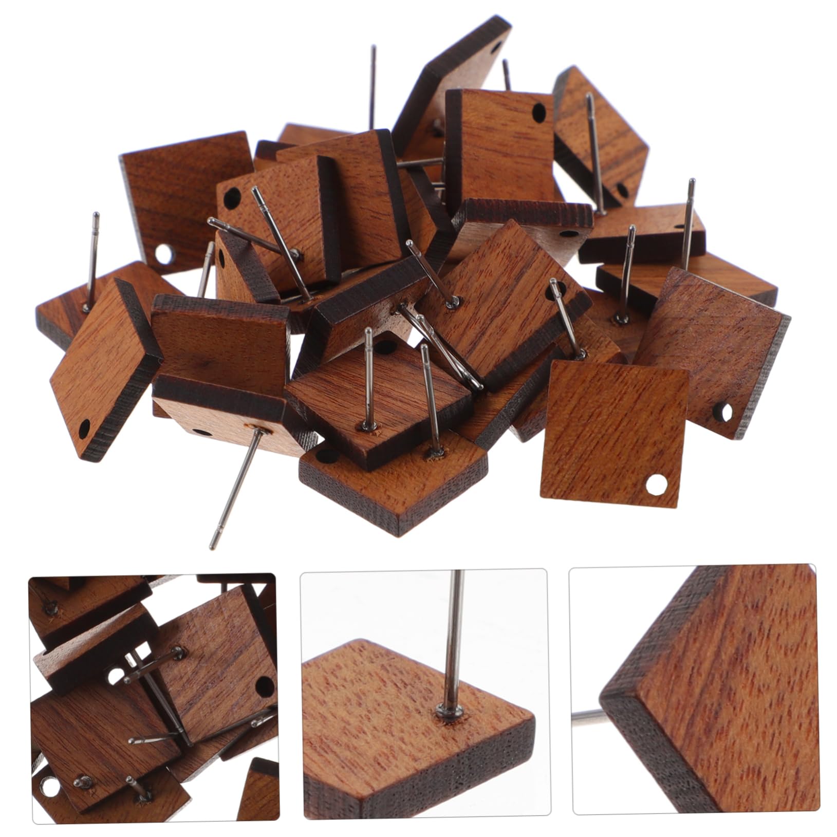 SHINEOFI 90pezzi Materiali Per Creare Orecchini Legno Geometrico Accessori Creativi Per Diy Post Per Orecchini Stabili e Sicuri Per Amici