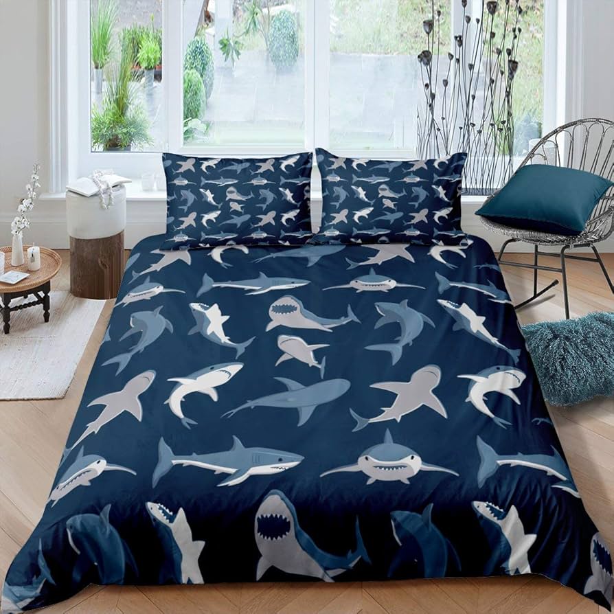 Erosebridal サメの寝具セット 掛け布団カバー 子供 キッズ