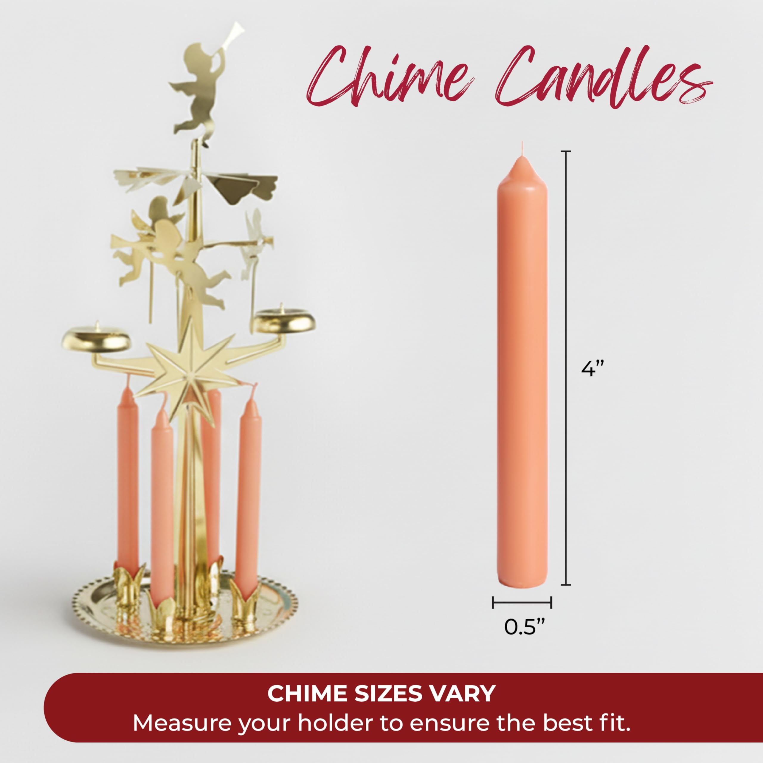 Biedermann & Sons Chime or Tree Candles pudełko 20 sztuk, pomarańczowe