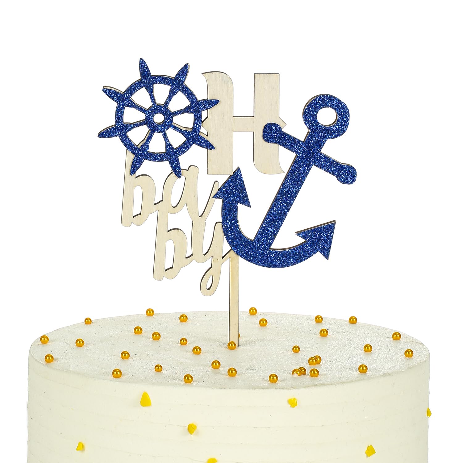 Oh Baby Nautical Ocean Theme wooden Cake Decor. Oh Baby Nautical wooden Cake topper,Gender Reveal Baby Shower Party Decorations, Nautical Gender Reveal Baby Shower Party Decorations.