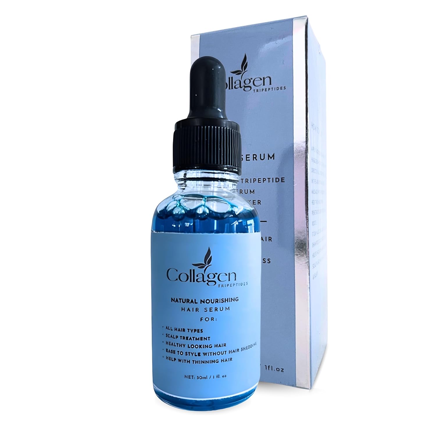 GHK-Cu, Thicker Fuller Looking Hair as soon as 7-9 weeks, 30ml – DHT Blocker For Thinning Hair, Nourishing Lightweight Formula –1oz