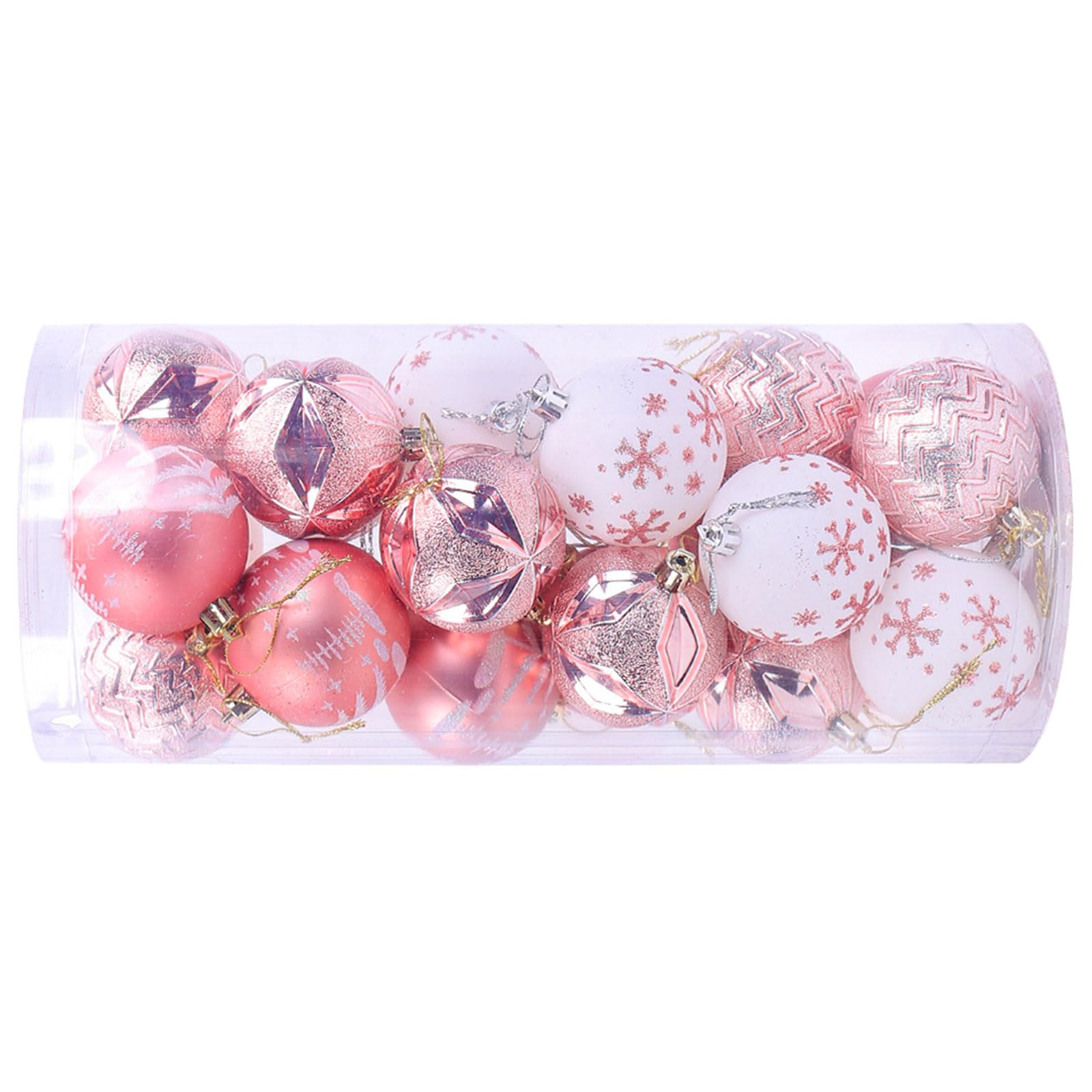 carotoe Practical Christmas Sphere Decoration Elegant Christmas Tree Baubles with Festival Paint Designs Portable Hangings Sturdy Baubles