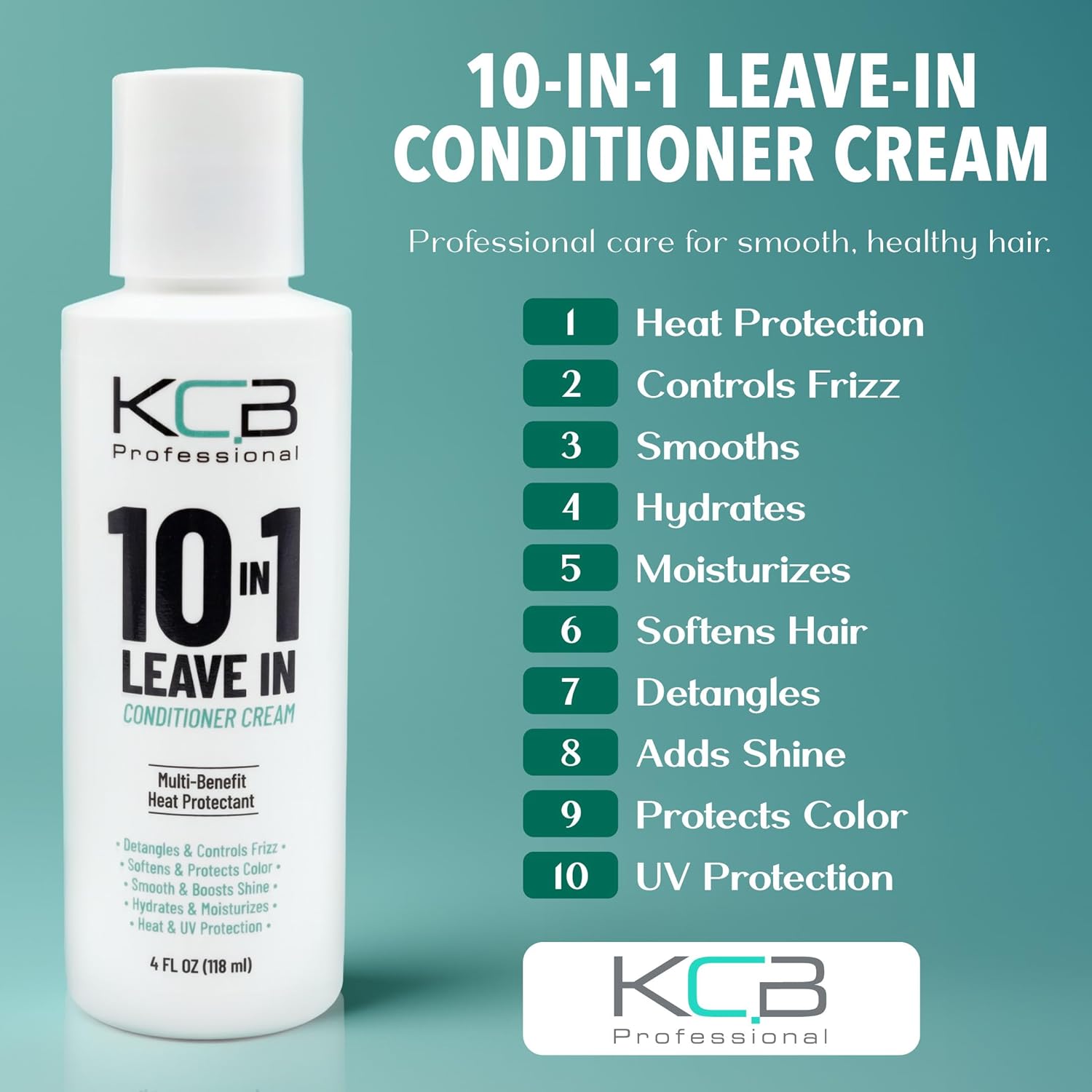 Smooth System Hair Treatment plus 10 in 1 Leave-in Conditioner Cream Heat Protectant Bundle that Smooths, Conditions, Detangles, Strengthens, and Reduces Frizz, All Hair Types
