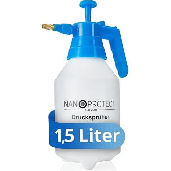 Nanoprotect hand sprayer 1.5 liters | Pressure sprayer with Adjustable Brass Nozzle | Pump Sprayer | Garden Sprayer