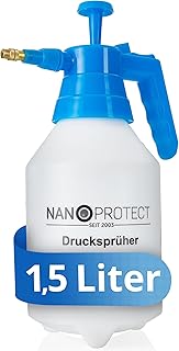 Nanoprotect Handsprüher 1,5 Liter | Drucksprüher mit Verstellbarer Messingdüse | Pumpsprüher | Gartenspritze