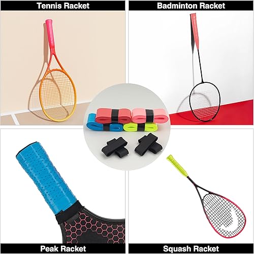 Miniatura 7 de Pickleball Overgrip Cinta de agarre de raqueta para raqueta de tenis, bádminton, pala de pickleball, antideslizante y absorbente de sudor con