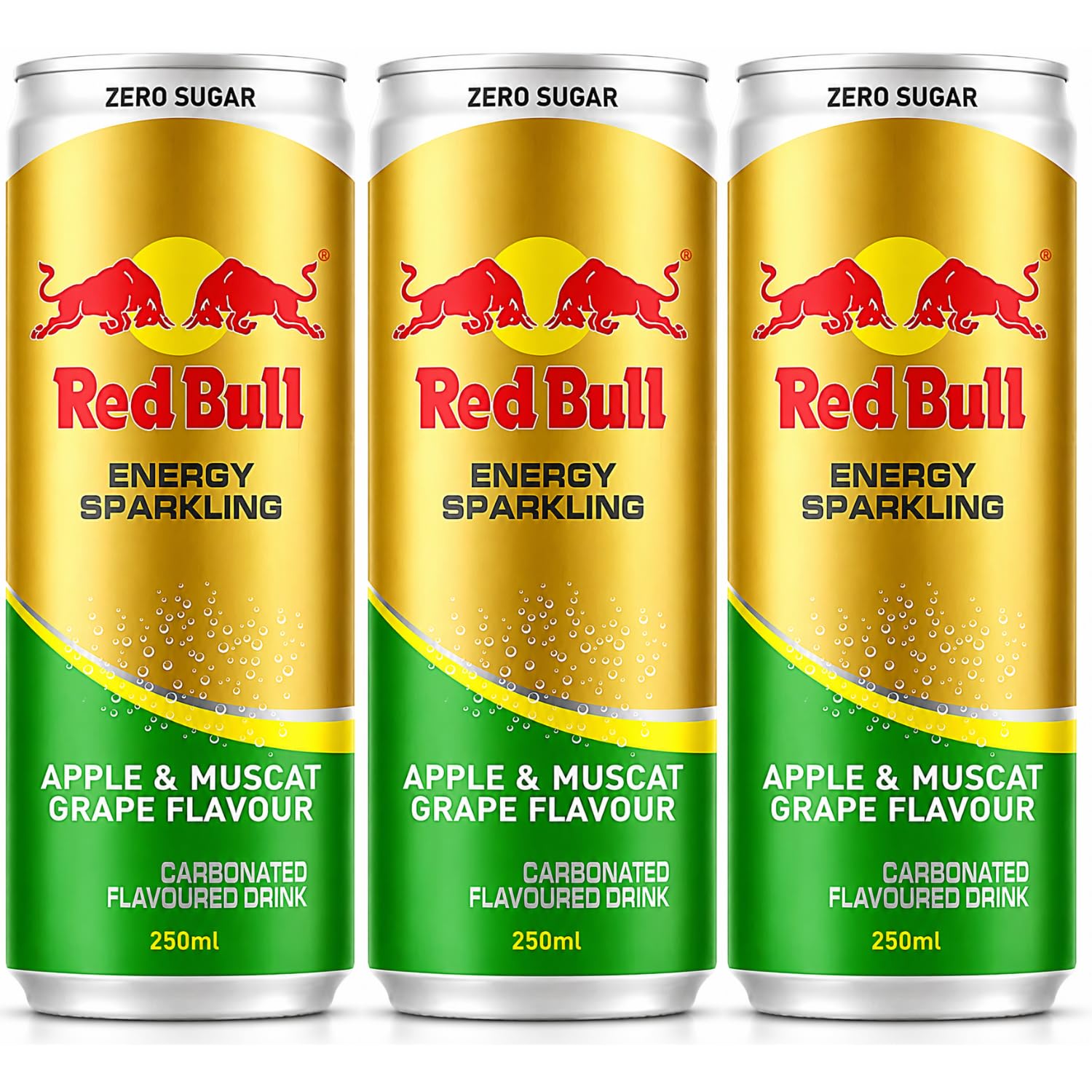 RED BULL - Zero Sugar Apple & Muscat Grape Flavour Soda Energy Drink Sparkling (3 x 250ml) By COUGAR | Sparkling Citrus Tropical Energy Beverage with Natural Caffeine | Refreshing Functional Drink for Active Lifestyles – (Imported-THAILAND)-image-24