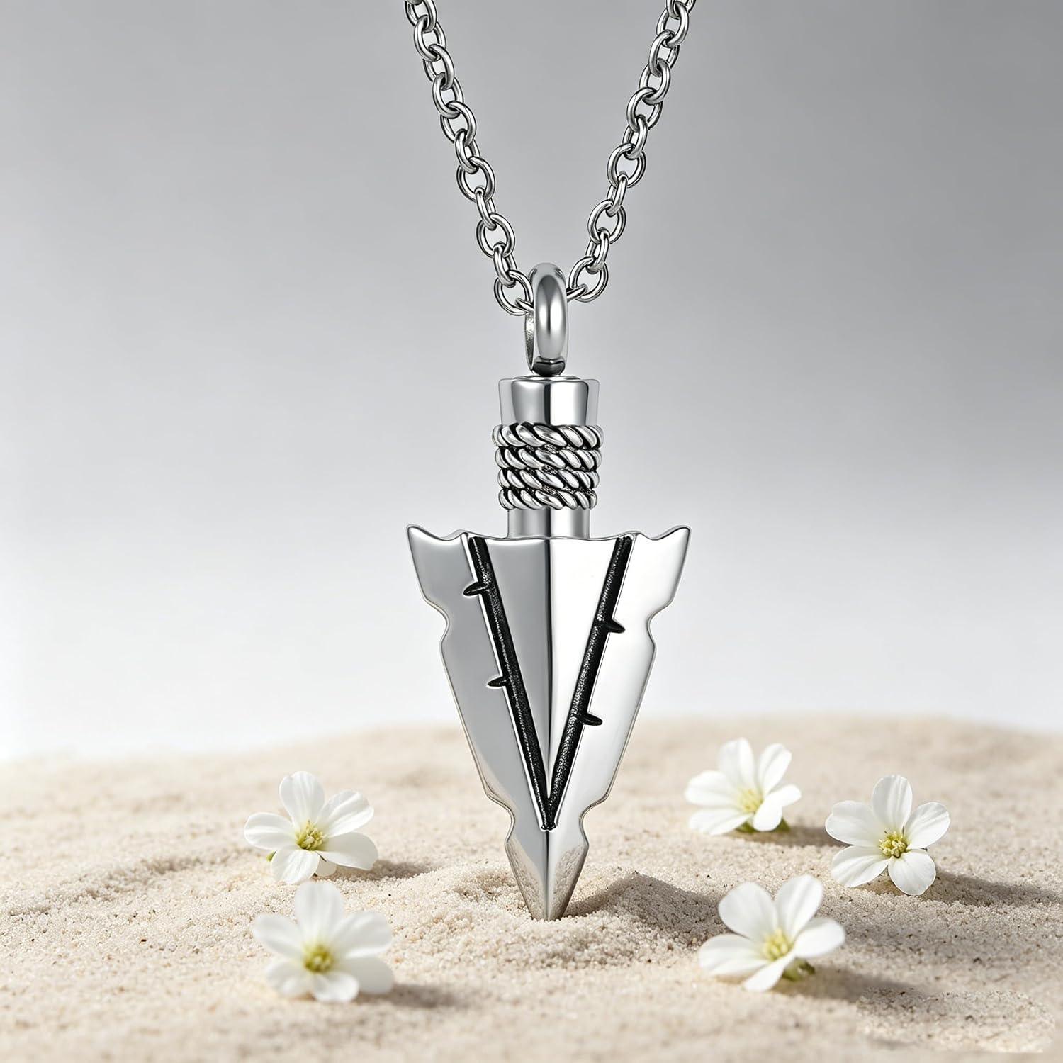 Arrowhead Cremation Jewelry Urn Necklace for Ashes Memorial Pendant Cremation Ash Jewelry Bereavement Keepsakes Gift