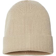 Atlantis Headwear Sustainable Fine Rib Knit, One Size, Light Beige