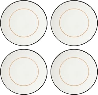 Kate Spade New York Make It Pop Accent Plates, S/4, 4.65, Black/Gold