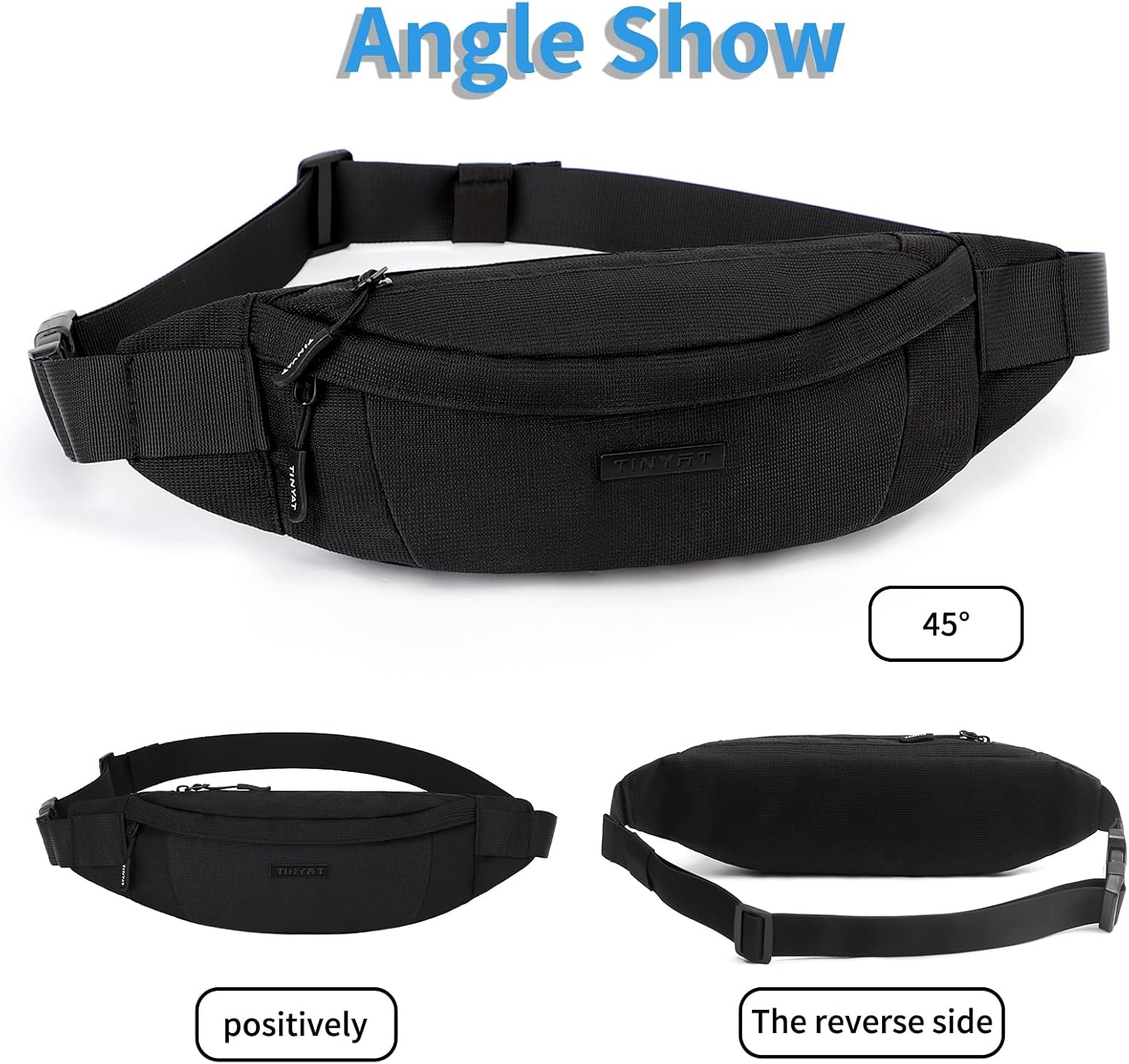 Travel Fanny Pack for Men Women Waist Bags Waterproof Crossbody Bag Lightweight Belt Bag Small Sling for Outdoor Hiking