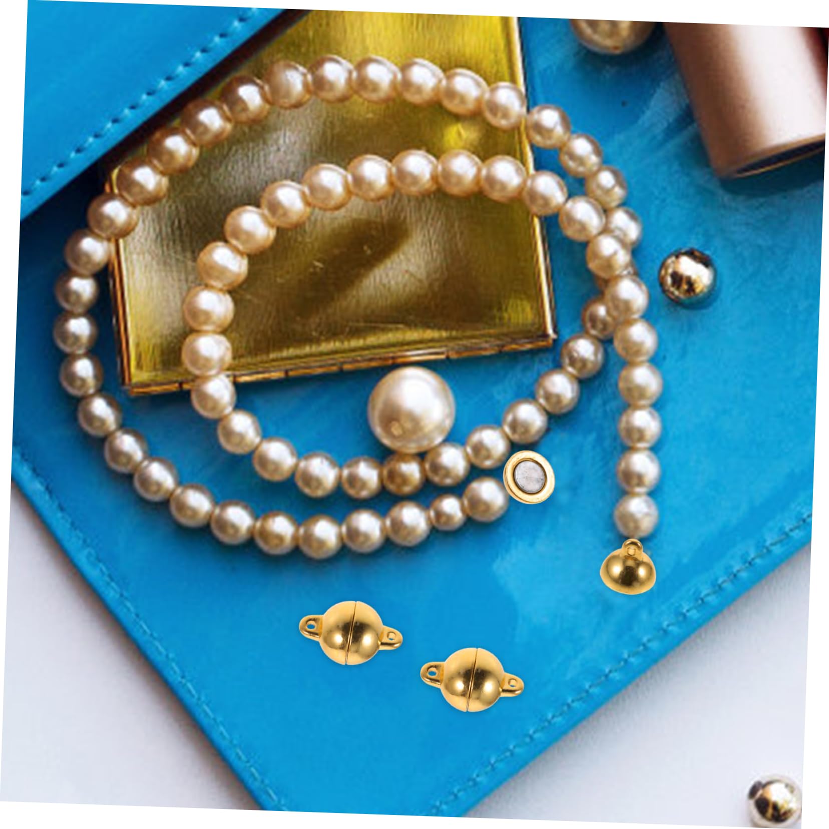 VILLCASE 60 Stk Magnetschnalle Zur Zubehörbefestigung Magnetverschlüsse Für Schmuck Schließe Schmuckverschlüsse Armbandverschlüsse Und Verschlüsse Handbuch Magnetisch Halskette