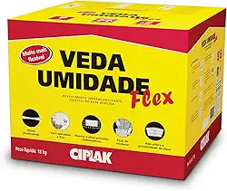 Ciplak – Impermeabilizante Ciplak Veda Umidade Flex Cinza – Fácil aplicação – Alto desempenho – 1 caixa x 18KG