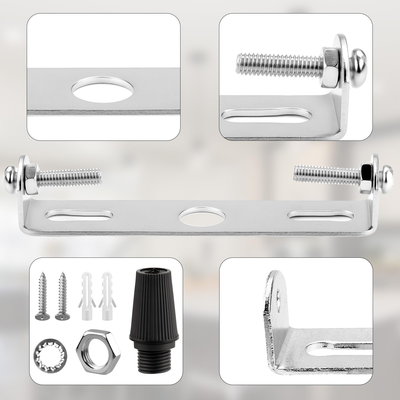 Mbsomnus 115 mm bevestigingsbeugel plafondlamp set licht armatuur montage plaat met schroeven sluitring moer voor plafondlamp thuiskantoor hanglampen muur licht