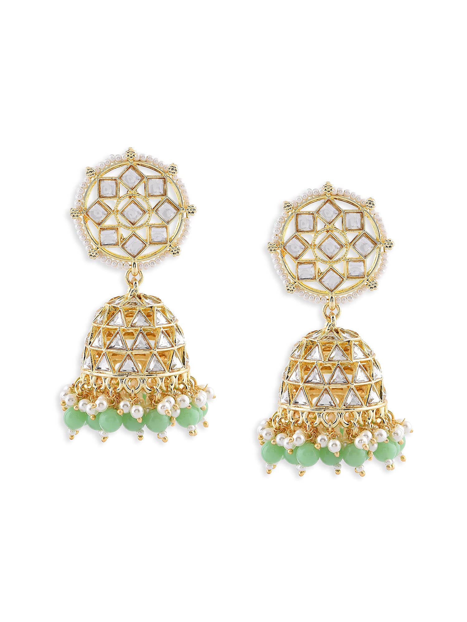 See full amazon price history chart for Zaveri Pearls Green Beads Traditional Kundan Jhumki Earring For Women-ZPFK11234 Zaveri Pearls Green Beads Traditional Kundan Jhumki Earring For Women-ZPFK11234 (B09GNJWDNM) Amazon Price History, Amazon Price Tracker