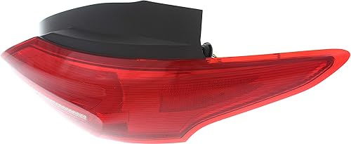 Miniatura 4 de Evan Fischer Conjunto de luz trasera compatible con Ford Focus Sedan 2015-2018, lente roja, exterior del lado del pasajero
