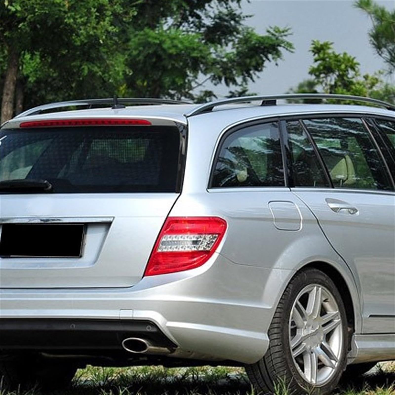 Premio Lunotto posteriore Canard Side Splitter Spoiler Deflettore Trim Adesivo per Mercedes per Benz W204 per Variant per Wagon 20072014 Accessori auto