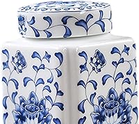 Vista 6 de Fenteer Tarro de cerámica de jengibre, frasco de templo de porcelana, delicado estilo chino, tarro decorativo multiusos, jarrón de flores