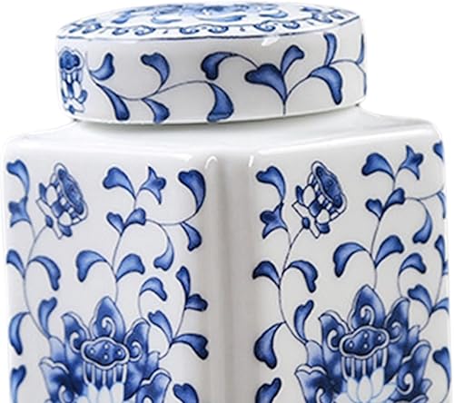 Miniatura 6 de Fenteer Tarro de cerámica de jengibre, frasco de templo de porcelana, delicado estilo chino, tarro decorativo multiusos, jarrón de flores para