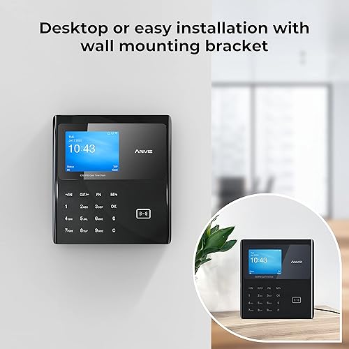 Miniatura 4 de ANVIZ Reloj de tiempo  Máquina de asistencia de tiempo CX2 Lite para empleados pequeñas empresas  RFID + perforación de pin en uno, hasta 500