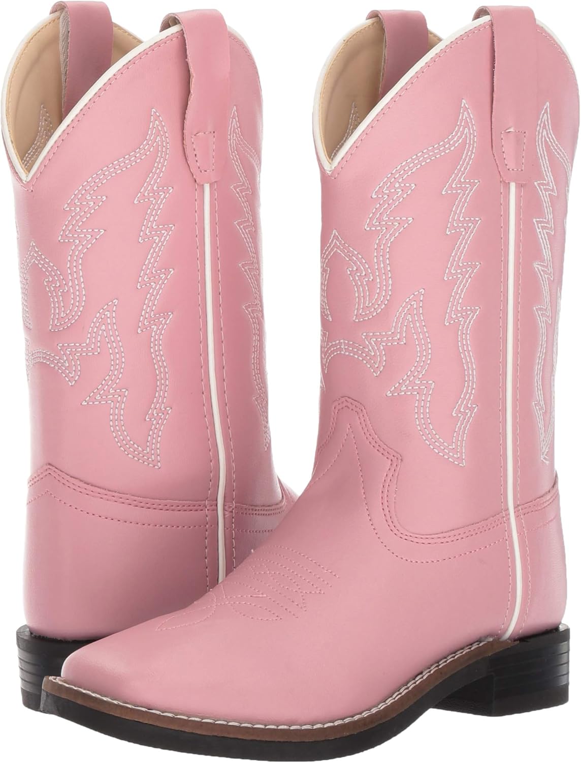 OLD WEST Kids Boots Girl's Square Toe Leatherette