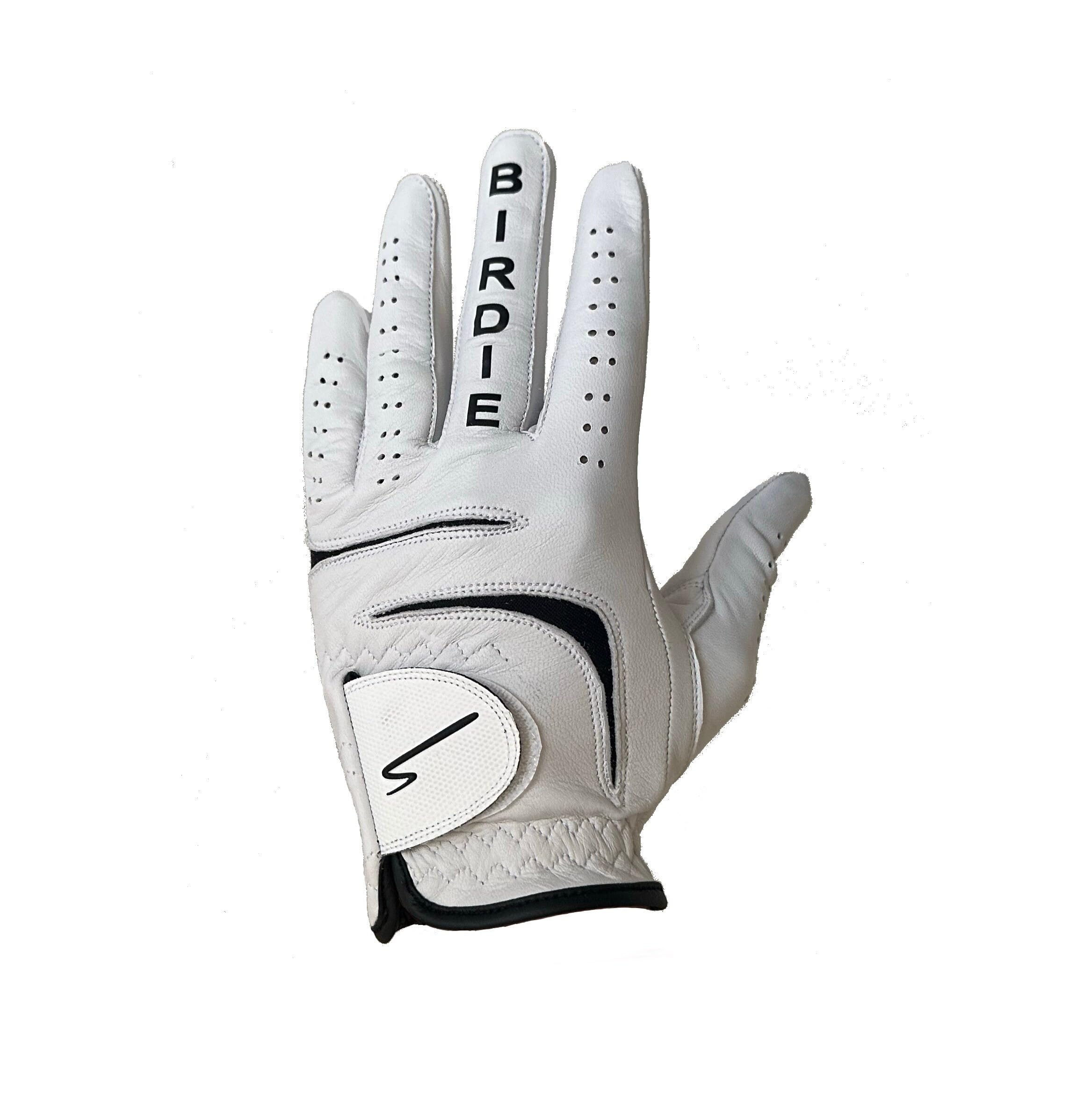 CHANA Golf - Premium Leather Golf Glove (For Right Hand Golfers) - Show The World Your BIRDIE (L)
