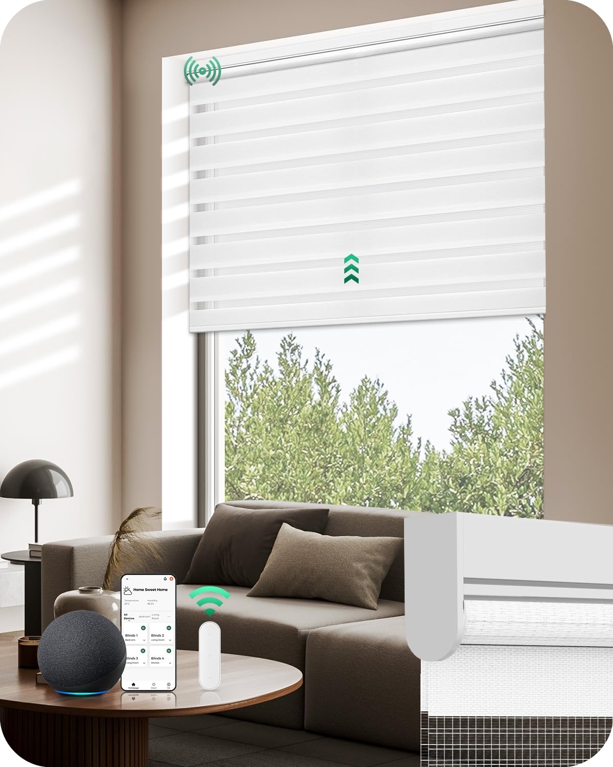 Amazon.com: Allesin Motorized Zebra Blinds for Windows - Remote