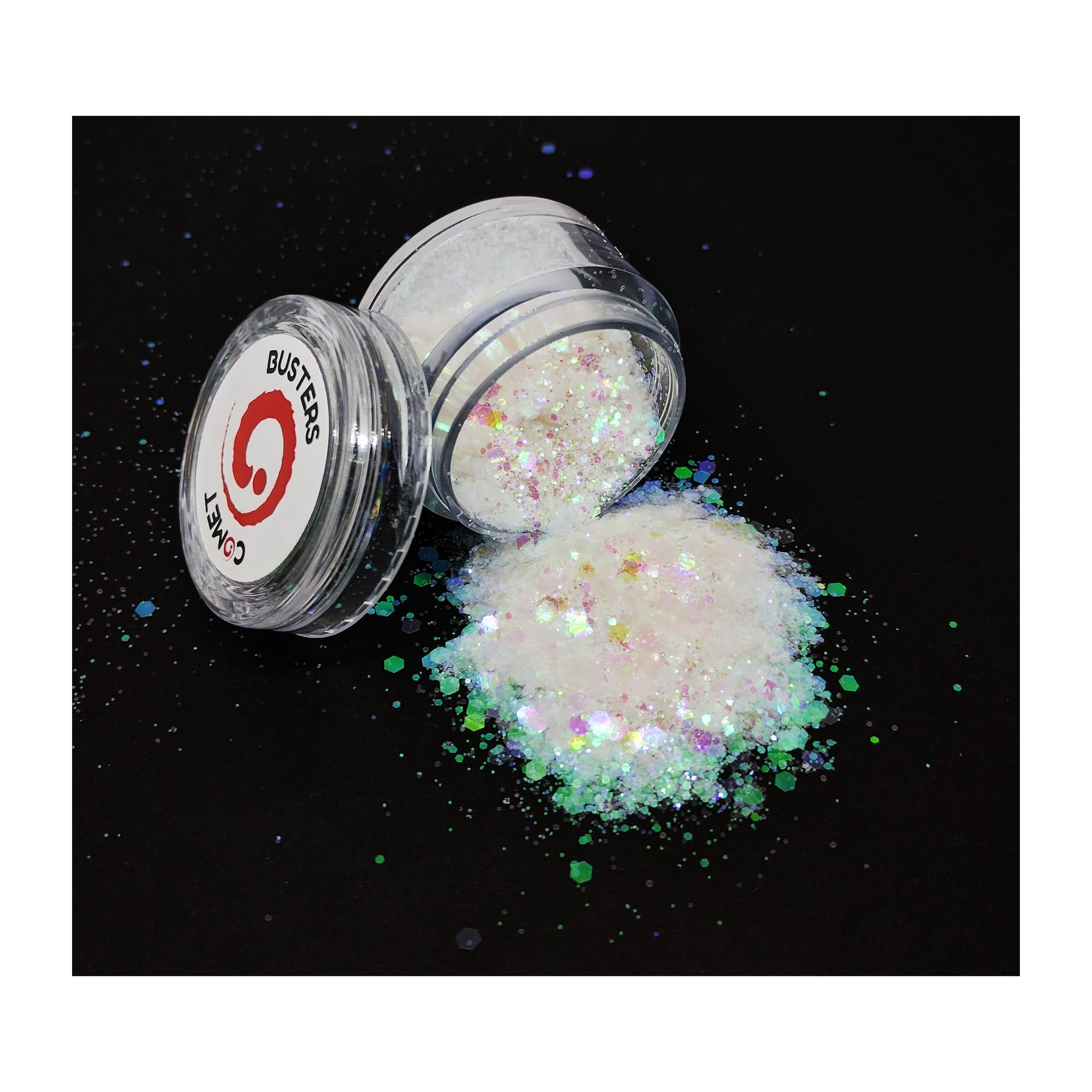 Comet Busters Chunky Glitter Eyeshadow Face Shimmer Eye Makeup (5 Grams) (Glitter1) (Ivory Radiance)-picture-10