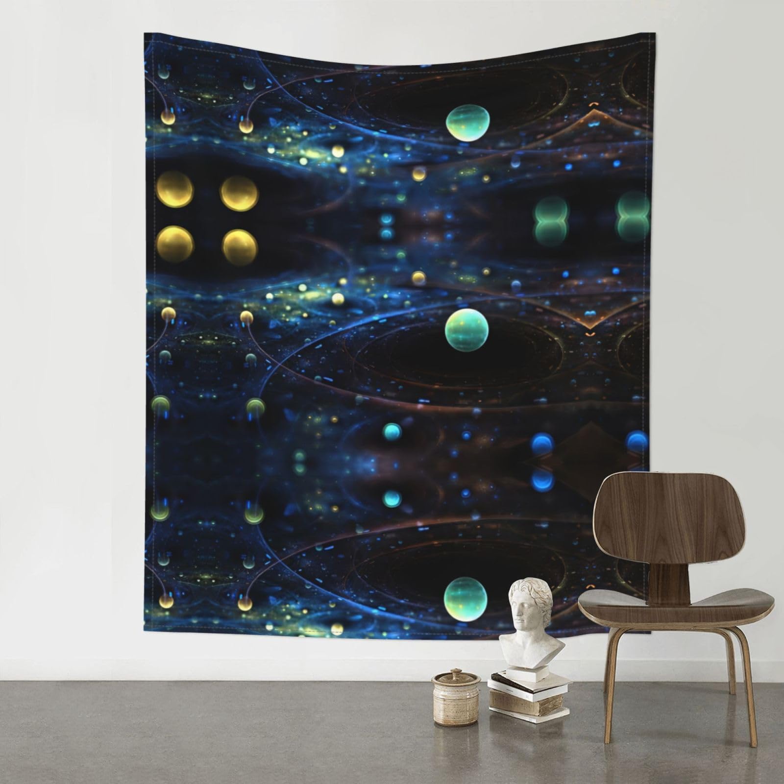 YYHWHJDE Outer Space Planets Prints Wall Tapestry 60x51in - High-Grade Polyester Throw Blanket for Bedroom, Dorm, Beach & Picnic Decor