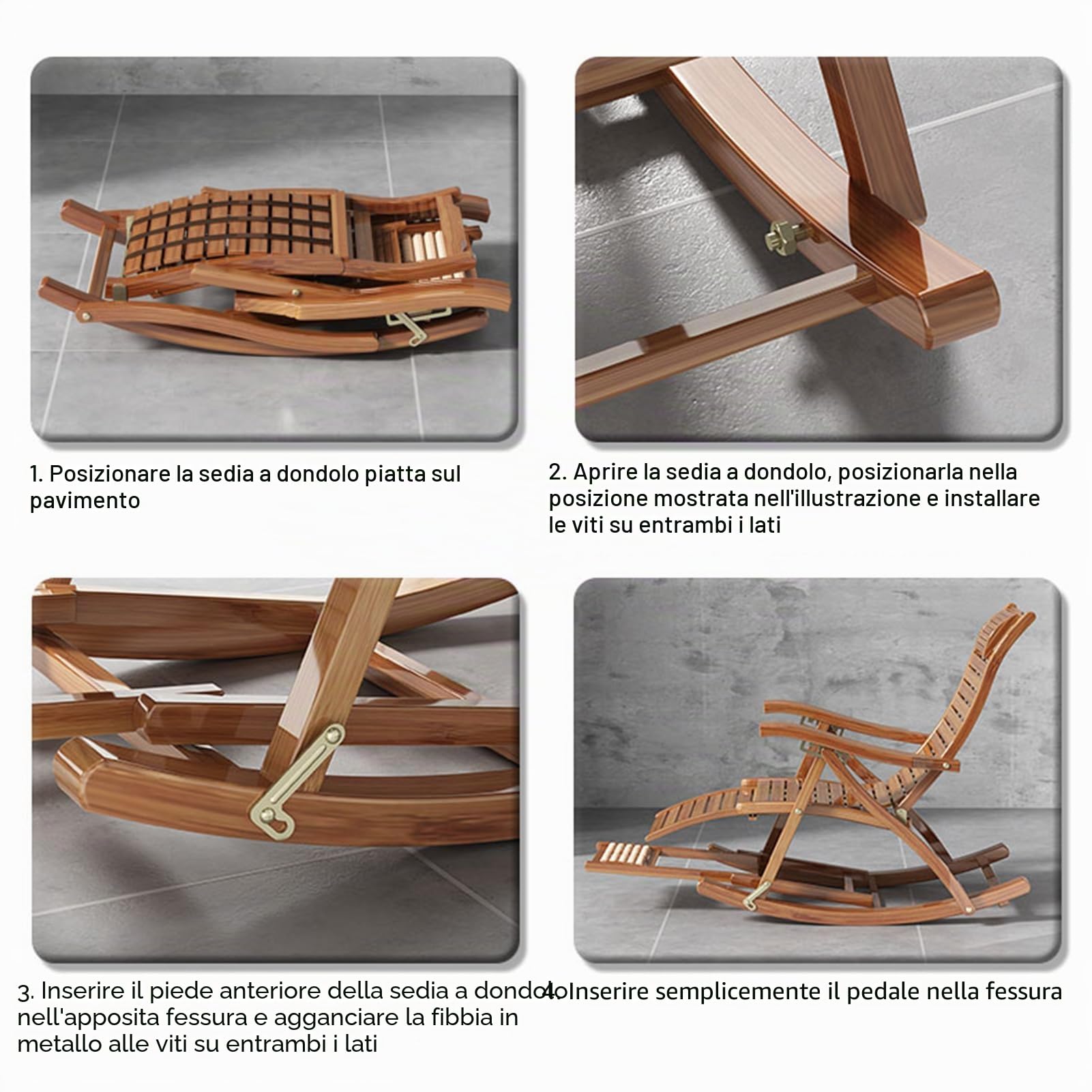 sedia a dondolo per esterni - sdraio pieghevole & lettino prendisole per sauna, sdraio pieghevole per balcone - sdraio da giardino perfetta per lettino prendisole, sdraio per patio, balcone