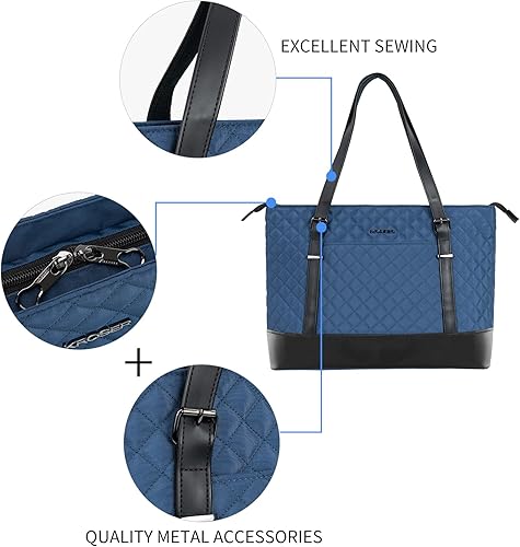 Miniatura 3 de KROSER Bolsa de mano para laptop de 15.6 pulgadas con puerto USB, bolsa de trabajo grande, bolsa de hombro para computadora para mujer, funda de