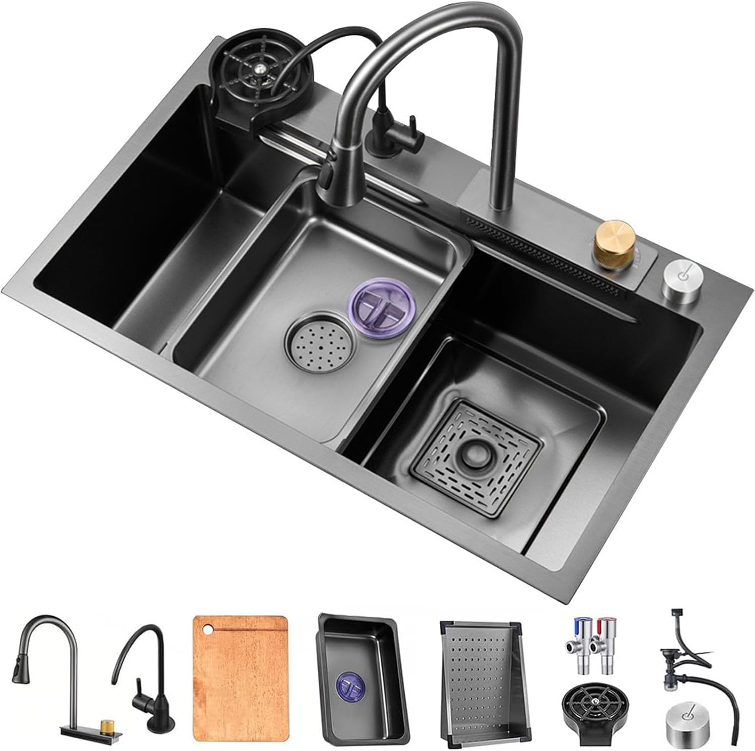 Organisateur De Lavabo De Cuisine Caddy D'évier En Acier Inoxydable