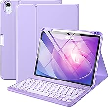 Keyboard Case Compatible with iPad Air 11-inch/Air 5th 4th Generation Case with Keyboard-Backlit Detachable, Folio Cover with Pencil Holder for Air 11" M3/M2 (2025/2024), Air 5/Air 4 (Purple)