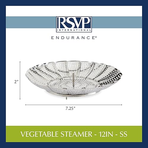 Miniatura 9 de RSVP International Endurance Kitchen Collection - Vaporizador expandible para verduras, 12 pulgadas, acero inoxidable