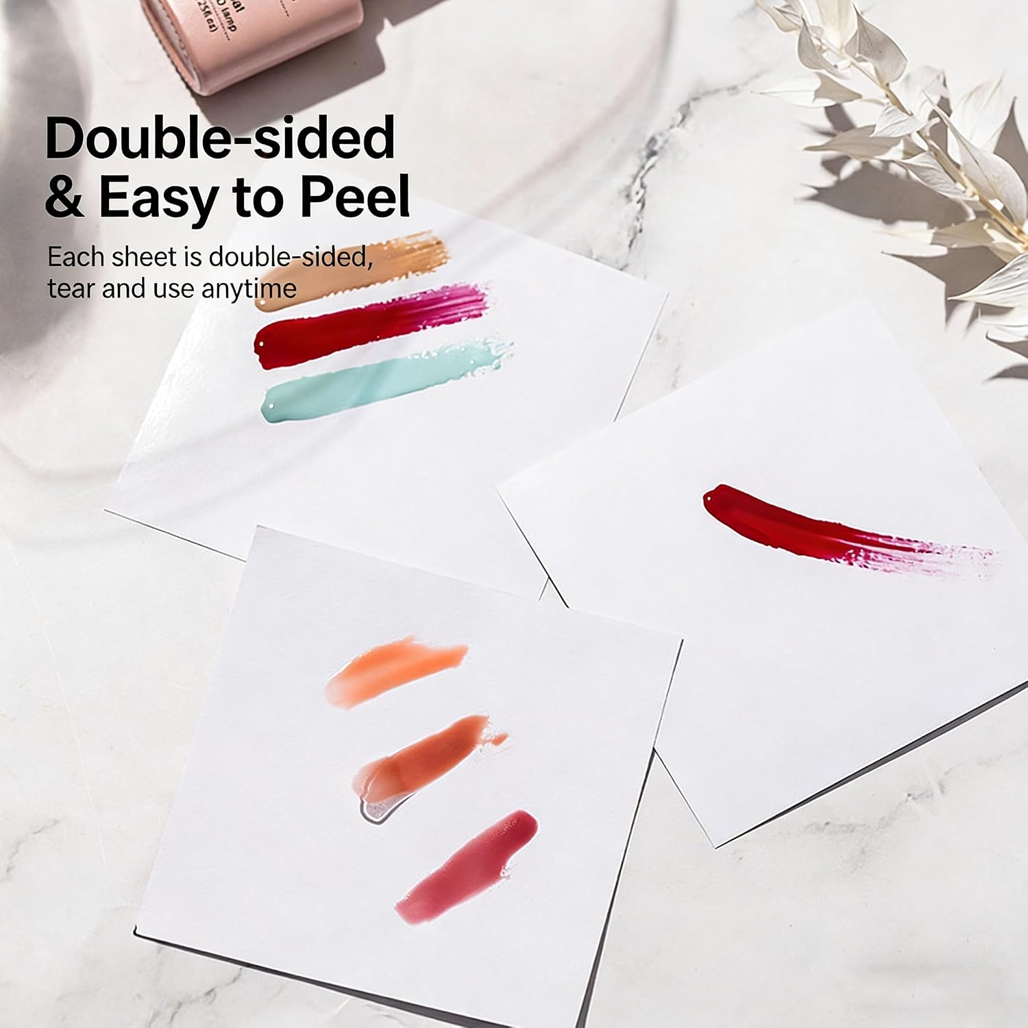 Disposable Nail Polish Palette Paper, 100 Sheets, Waterproof Nail Art Mixing Palette, Portable Gel Mixing Tool