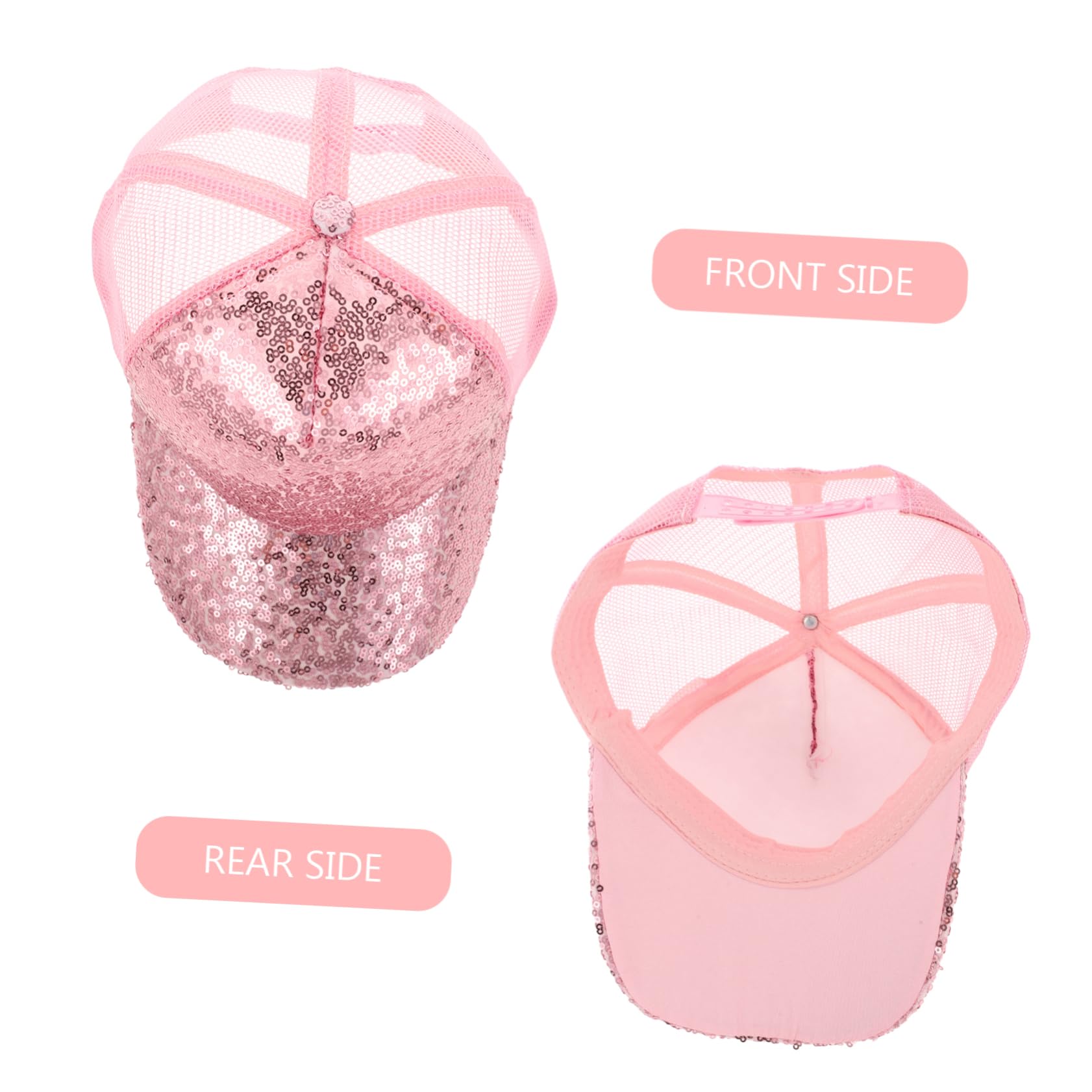 GALPADA 3st Entenschnabel-netzhut Baseballmütze Sonnenschutzkappe Sommerhut Sonnenhut Für Den Außenbereich Laufende Mütze Sportlicher Sonnenhut Mütze Für Frauen Schirmmütze Polyester Rosa