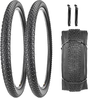 SIMEIQI 2 Pack 20"x2.125"/ 26"x2.1"/ 29"x2.125" Inch Bike Tire with 2 Levers for Mountain Foldable Replacement Beach Bicycle Tires