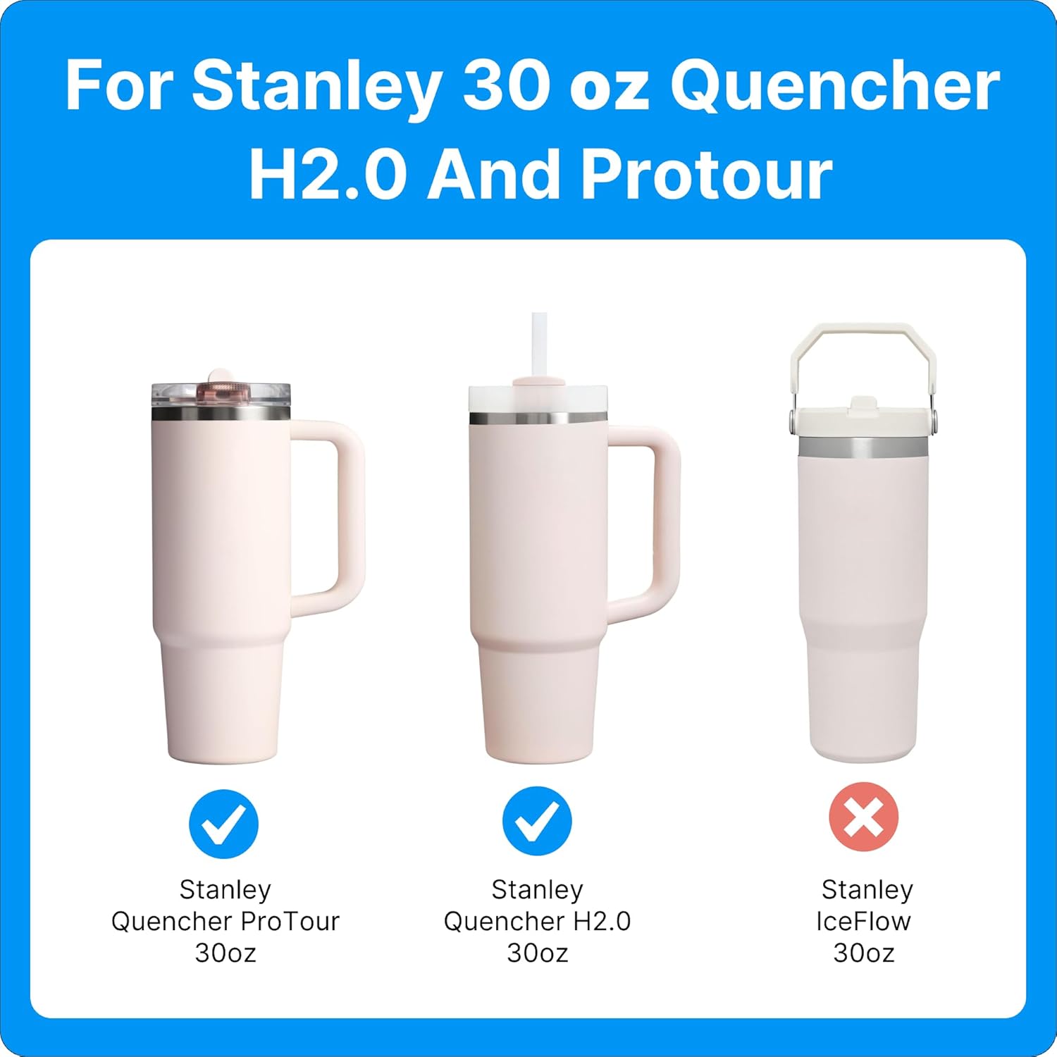 30oz Replacement Lid for 30oz Stanley Quencher H2.0 FlowState Tumber, Leak Proof Lid Fit for Stanley Cup, Reusable Dustproof Tumbler Cover - Image 9